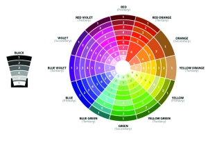 colour wheel, tonal values